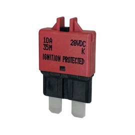 Manual Reset ATC/ATO 10 Amp Circuit Breaker Fuse for Automotive Marine Boat Car Truck RV Audio Battery Protection | Low Profile (10A, 1 Pack)