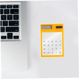 Operitacx 2pcs Transparent Calculator Portable Calculator New Reel to Reel Tape Recorder Name Stamp Simple Calculator Computer Calculator Sticker Expiration Touch Screen Mini Student
