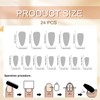 GlamRays 24 Piece Almond Shaped Flowers Pearl 3D Waves Nail