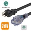 25-Feet (7.65 Meter) Long 20 Amp-250 Volt Nema 6-20P Extension