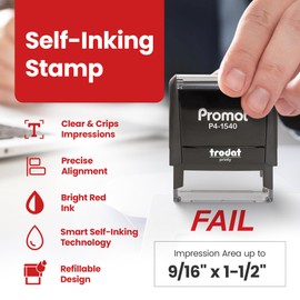Promot Bold Fail - Self Inking Rubber Stamp - Ink Stamps