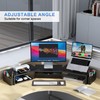 gianotter Dual Monitor Stand Riser, Desk Organizer With Drawer and