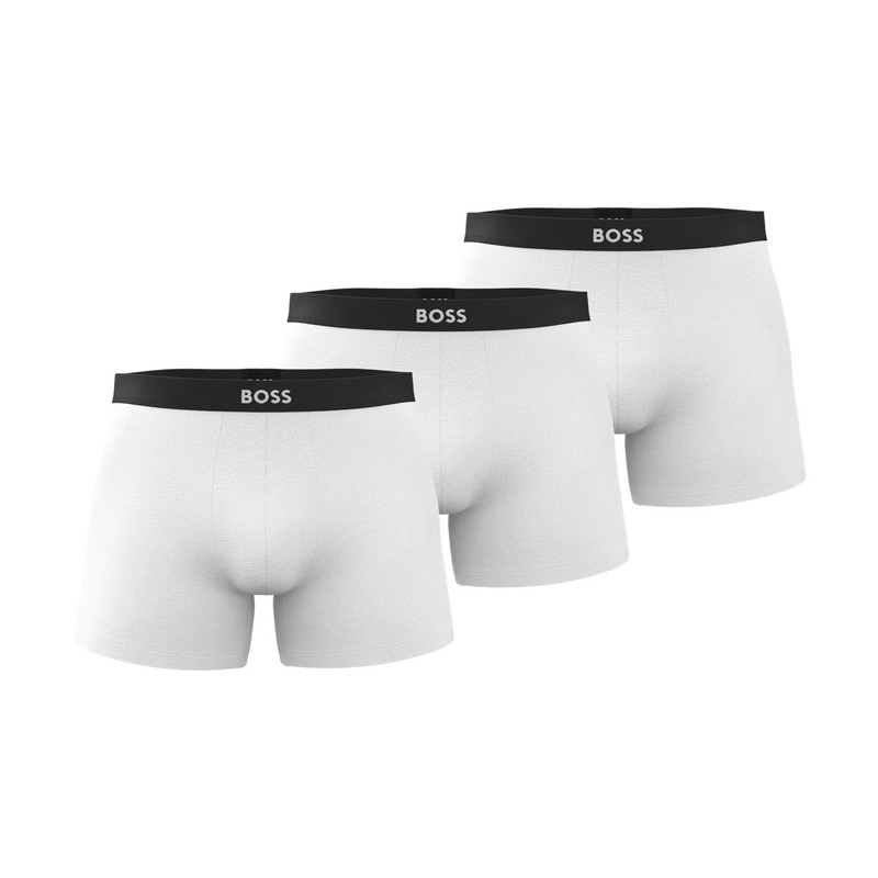 BOSS, 3-Pack Logo Icon Boxer Brief, powder white, M