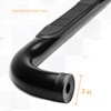 (2Pcs) 3 Inch Black Round Nerf Step Bars Side Steps