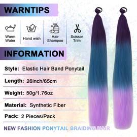 2 x Hair Strands for Braiding Synthetic Hair for Braiding Braids Extensions Hair for Braiding Hair Colourful Hair for Braiding Braids Synthetic Hair Strands for Braiding (65 cm)