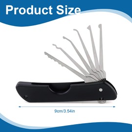 JAWUZ 20 in1 Schlüssellochsperrer türöffnungswerkzeug schlüsseldecoder Lockpicking Set profi steinschleuder Vorhängeschloss für Anfänger und Profis（Schwarz）