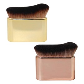 FUZVOL Tanning brush,Self Tan Brush,Blending Buffing Stippling Foundation Brush,Liquid Powder Cream Concealer Cosmetics brush for Body Make up(Rose Gold&Gold)