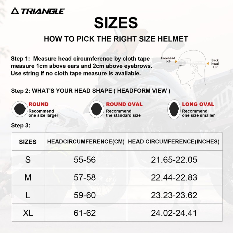 TRIANGLE Modular Motorcycle Helmets for Men Flip Up Full Face