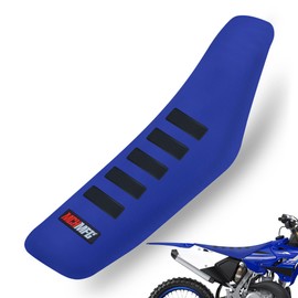 MCHMFG Ribbed Seat Cover for SX DRZ XCF RMZ KXF YZF 125 250 300 450 Motorcycle Dirt Bike (Blue)