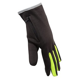Mountain Warehouse Mens Running Gloves - Antibacterial Active Gloves, Breathable, Quick Drying, Lightweight, Fitted Cuffs - Best for Fitness, Sports & Outdoors Black M