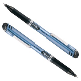 Pentel EnerGel NV Liquid Gel Pen, 0.5mm, Needle Tip, Black Ink, 2 Pack (BLN15BP2A)