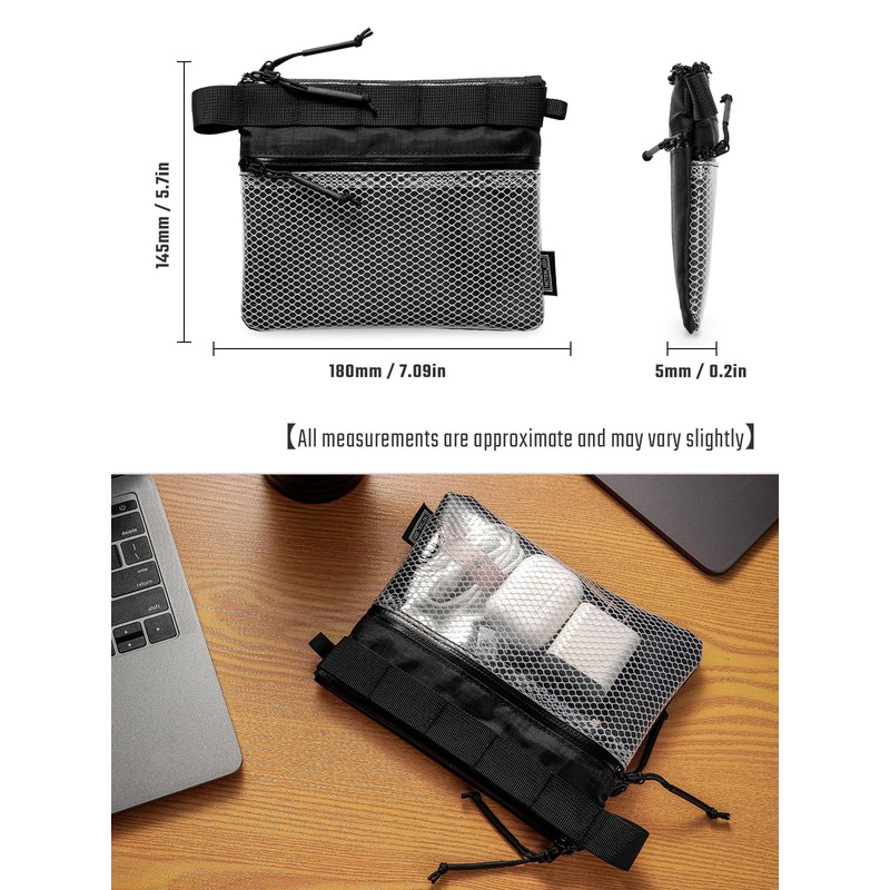 TACTICAL_GEEK Storage A16 EDC Small Bag, Waterproof Nylon Organisation, Multifunctional