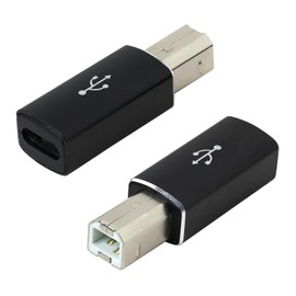 SopwMap 2 Stück USB C Buchse zu Drucker USB B Stecker Adapter, Typ-C zu B Konverter Datensynchronisation, Kompatibel für MIDI-Geräten, Druckern, E-Pianos, Unterstützt Plug & Play