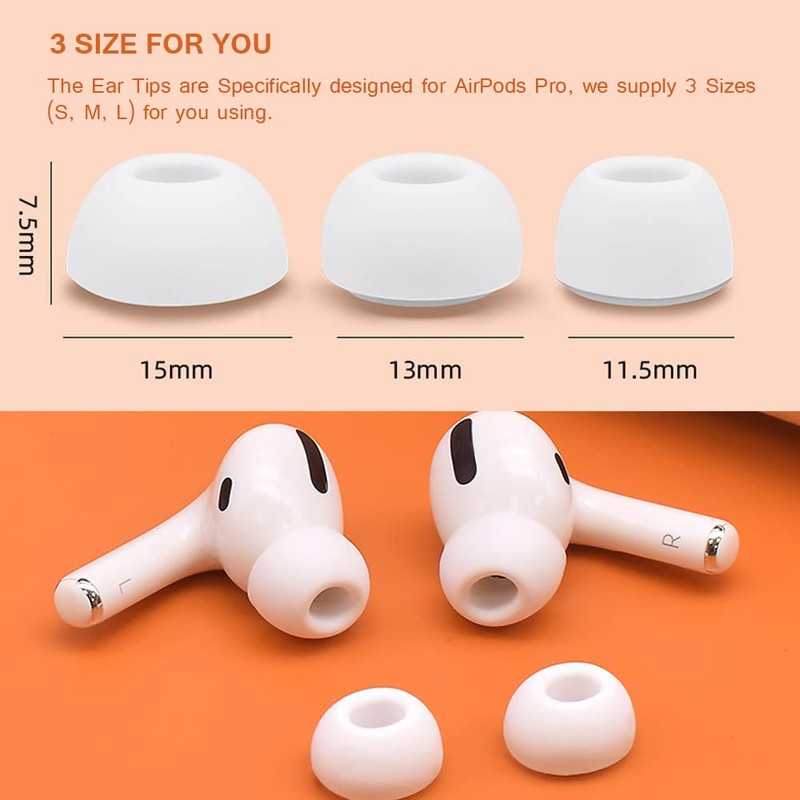 Replacement Ear Tips for AirPods Pro with Noise Reduction Hole,