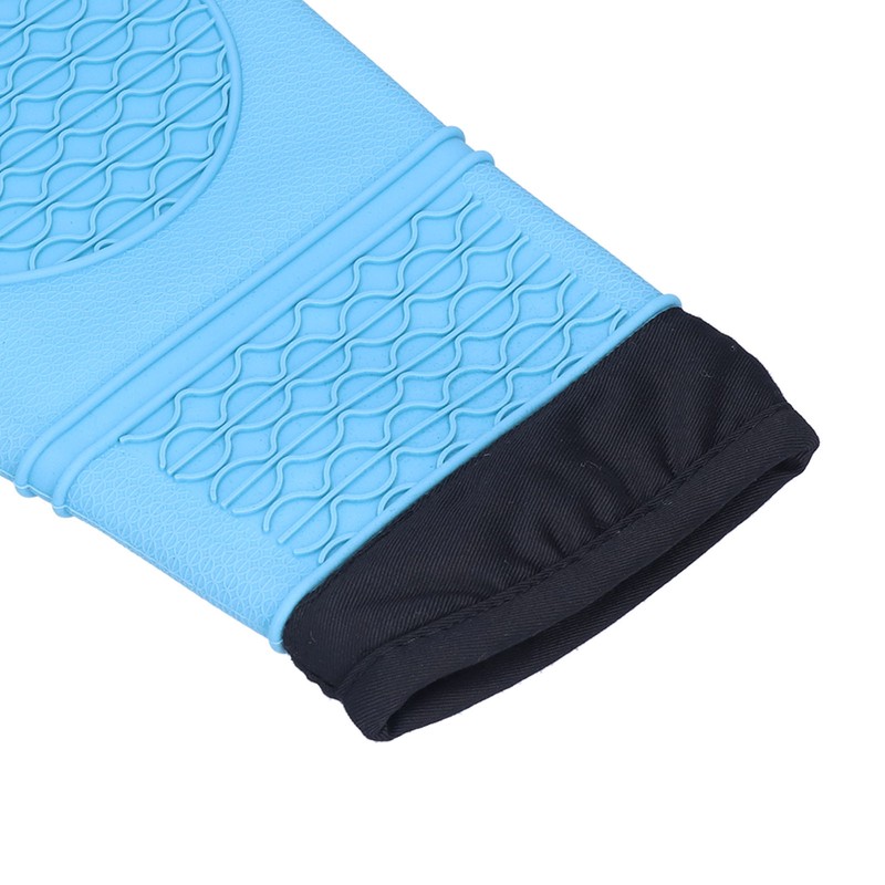 Silicone Oven Mitts with Cotton Heat Insulated Anti Scalding Baking