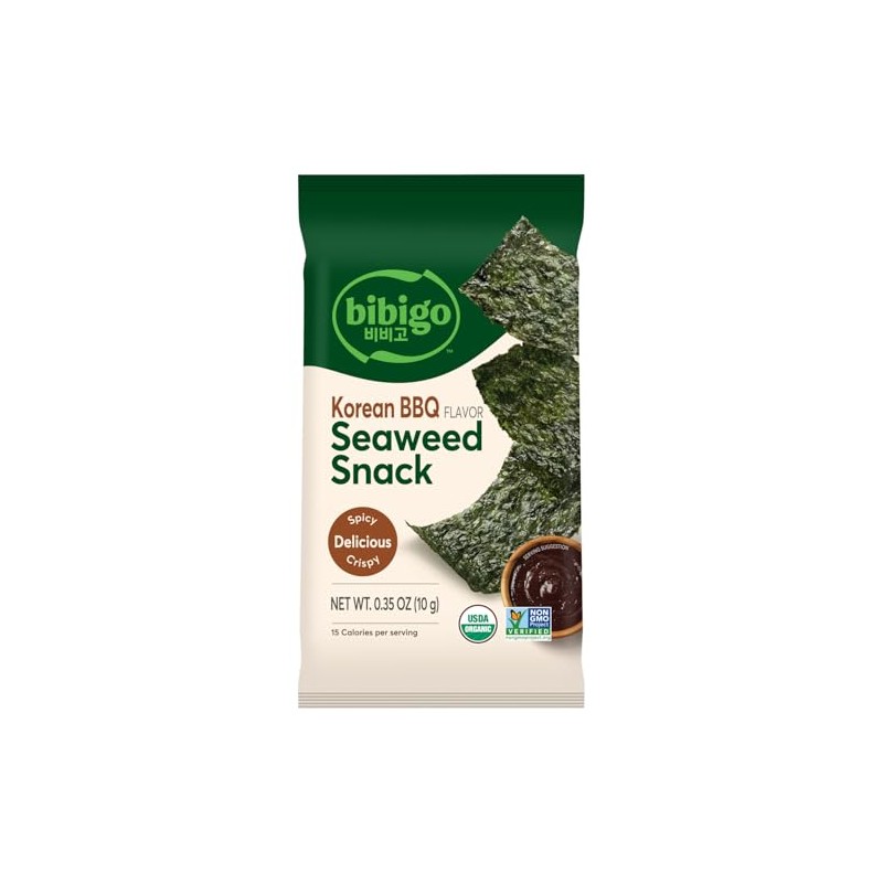 bibigo Seaweed Snack, Korean BBQ 0.35oz 12ct