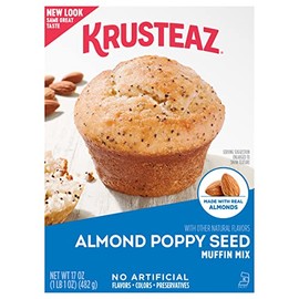 Krusteaz Almond Poppy Seed Muffin Mix, Almond Poppy Seed Muffins Made With Real Almonds, 17 oz Box