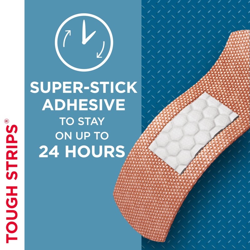 Band-Aid Brand Tough Strips Adhesive Bandage for Minor Cuts &