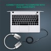 HLLYLL Audio Y Splitter Cable Adapter, 3.5 mm Female to