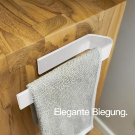 Designfabrik Hamburg Designfabrik Hamburg Handtuchhalter ohne Bohren | Handtuchhalter Wand fr Bad & Kche | Handtuchring | Wandhalter selbstklebend fr Badezimmerm?bel | Handtuchhalter Wei? 22 cm | Modernes Design