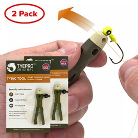 TYEPRO Original Fishing Knot Tying Tool (Pack of 2) Hook & Jig Thread, Tie, Clip
