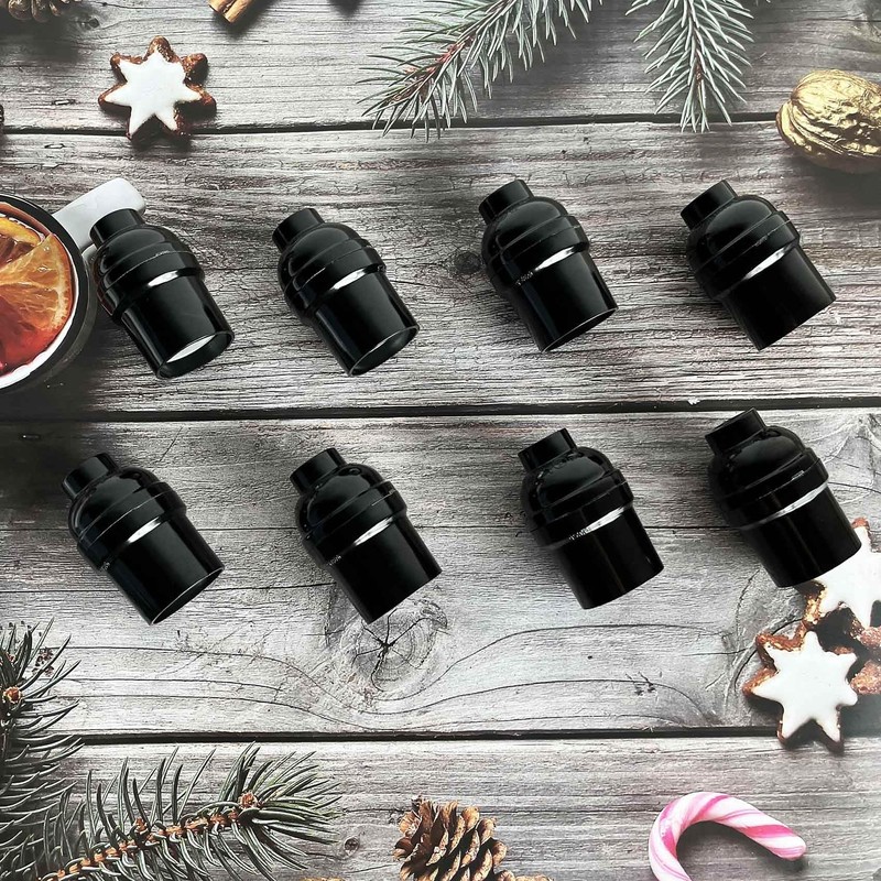 Aplstar E26 E27 Light Socket,8-Pack Black Edison Retro Pendant lamp