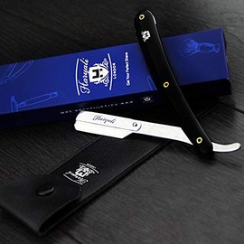 Barber Style Mens Shaver/Razor in Black Comes With Leather Bag.