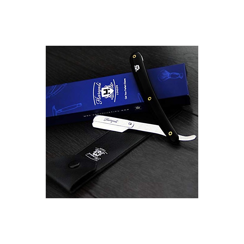 Barber Style Mens Shaver/Razor in Black Comes With Leather Bag.