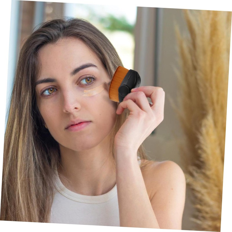 WOONEKY Foundation Brush with Cover Portable Makeup Brush for Liquid