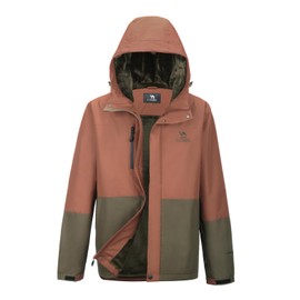 Men's Ski Jacket Waterproof Warm Winter Jacket with Hood, Lightweight Breathable for Outdoor Activities