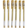 Gel Pens, gold, 6pcs