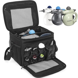 OUUTMEE Carry Bag Compatible with Handheld Steam Cleaner, Adjustable Compartments Steam Cleaner Storage Bag, Travel Bag with Extra Pockets for Accessories
