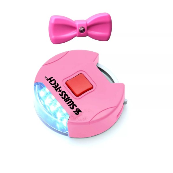 Swiss+Tech 5 LED Pink Pet Collar and 1" Dog Leash