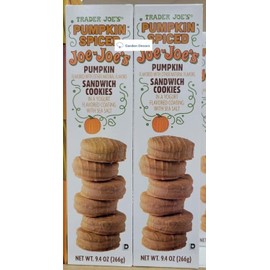 Trader Joe's Pumpkin Spiced Joe-Joe's Pumpkin Sandwich Cookies 9.4oz 266g (Two Boxes)