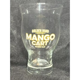 Golden Road Brewing by Libbey ✅ Golden Road Brewery 16oz Mango Cart Wheat Ale Beer Bell Shaped Pint Glass