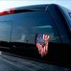 Elk Hunting American Flag Decal Distressed USA Bull Sticker