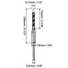 QWORK Square Hole Drill Bit, Woodworking Mortice Chisel 1/2 Inch