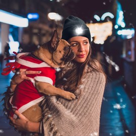 Gifts for Men,Unisex LED Beanie Hat with Light Toque Gift Idea for Dad,Father,Husband,Boyfriend,Mechanic,Stocking Stuffers