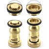 QWORK 1-1/2" NST/NH Brass Fire Hose Spray Nozzle, Heavy Duty