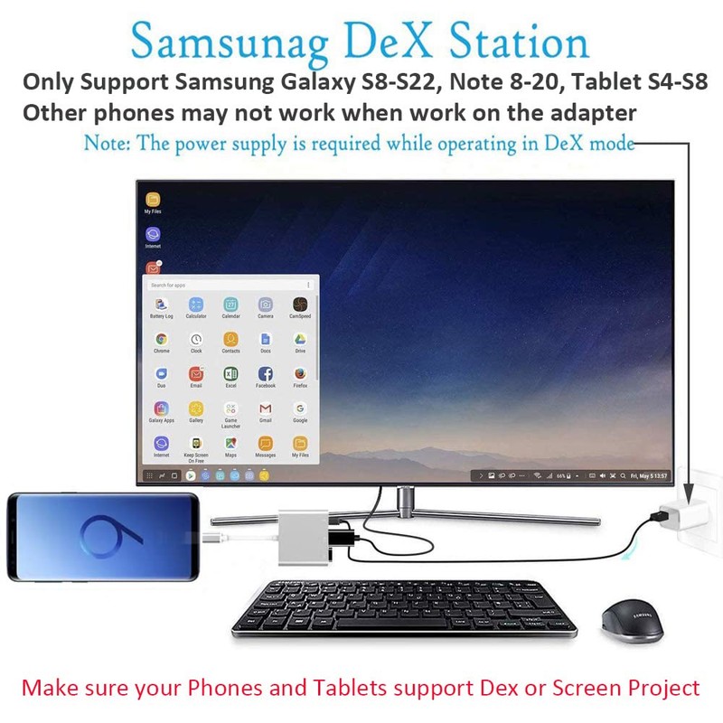 QCEs USB C to HDMI Adapter, USB-C Digital AV Multiport