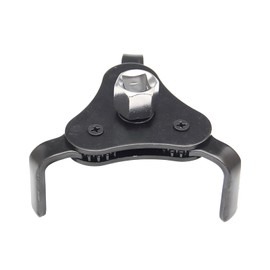 SLIMI 1 PC Car 3 Jaw Oil Filter Wrench, Steel Adjustable Oil Filter Wrench, 2" to 4.2'' Engine Fuel Filters Removal Tool, Universal 1/2" Drive Filter Change Set (White)