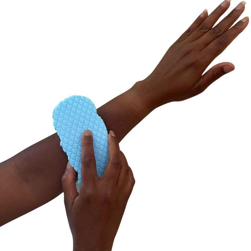 [2count]3D Bath Sponge,Fish Scale Bath Sponge,Mud and Ash Scrubbing Sponge,Exfoliating