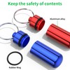 Small Portable Pill Case with Keychain(10 Pack), Urekt Waterproof Aluminum