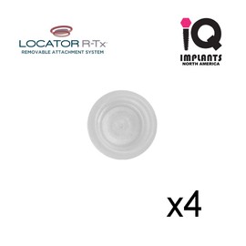 Zest Locator R-Tx Genuine Retention Insert Cap, High Retention, Clear (4 Pack)