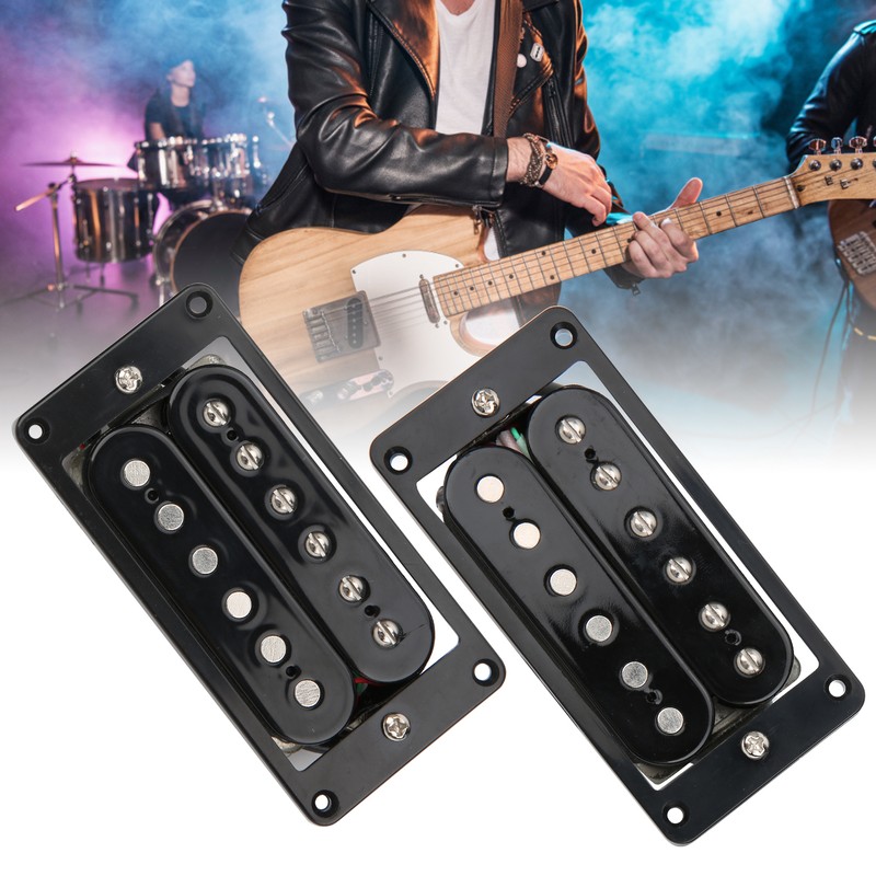 2Pcs Pickup Set Alnico 5 for Guitar Bridge Durable Musical