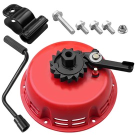 Recoil Starter Assembly Compatible with Hemi Engine Coleman CT200U BT200X Mini Bike, Pull Cord Start Fit for GX160 Baja Massimo Trailmaster Mini Bike Go Kart Motor Water Pump, Red