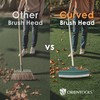 ORIENTOOLS Artificial Grass Brush, Curved Turf Rake Artificial Lawn Brush