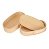 Wooden Bento Boxes Double Wood Color Bento Lunch Box Portable