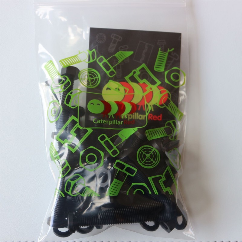 20 x Black Pan Head Screws Polypropylene (PP) Plastic Nuts