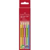 FABER-CASTELL Jumbo Grip Colouring Pencils, Writing Colour: 5 Neon Assorted